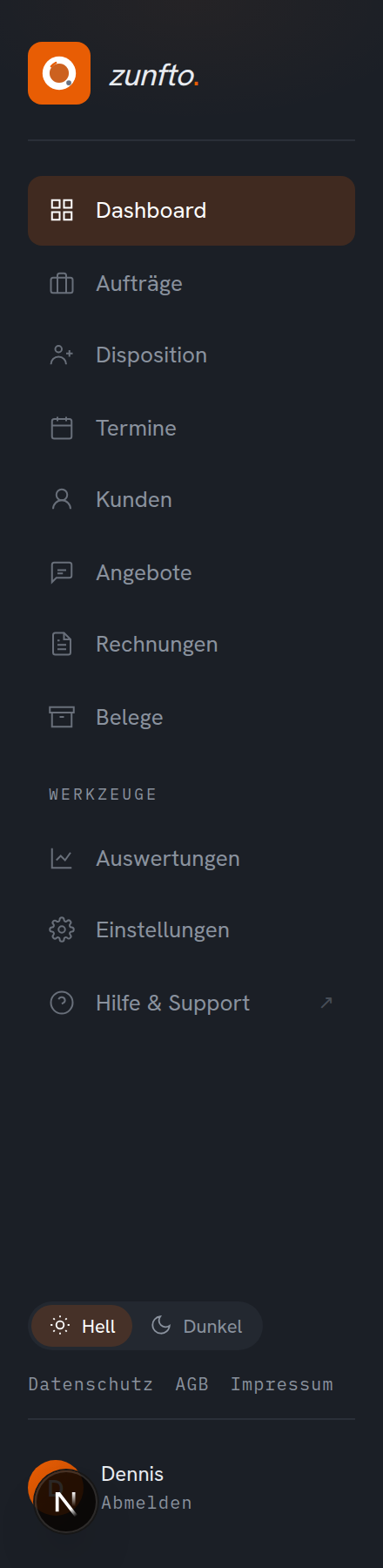 Sidebar-Navigation